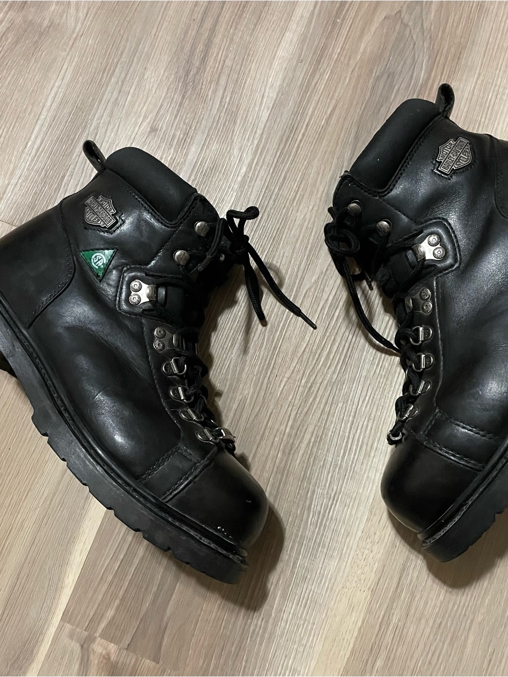 Vintage Harley-Davidson Leather Lace-Up Combat/Riding Boots Unisex Men's Size 8